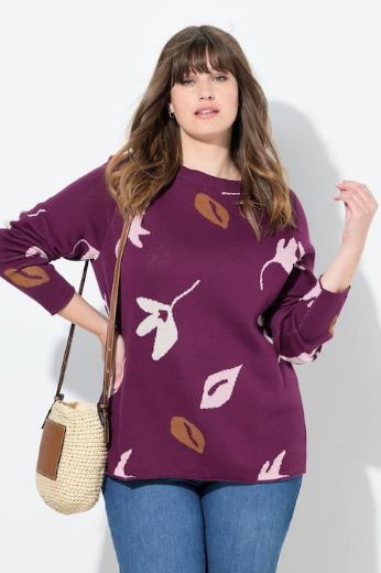 Moda za polnejše Pulover od eko pamuka s printom plus velikost, xxl, Ulla Popken in Johann Popken (JP1880)