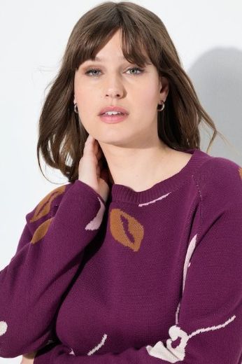 Moda za polnejše Pulover od eko pamuka s printom plus velikost, xxl, Ulla Popken in Johann Popken (JP1880)