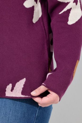 Moda za polnejše Pulover od eko pamuka s printom plus velikost, xxl, Ulla Popken in Johann Popken (JP1880)