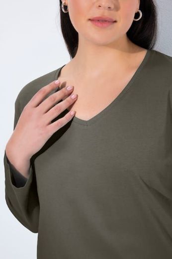 Moda za polnejše Majica Basic dugi rukavi plus velikost, xxl, Ulla Popken in Johann Popken (JP1880)