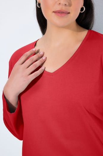 Moda za polnejše Majica Basic dugi rukavi plus velikost, xxl, Ulla Popken in Johann Popken (JP1880)