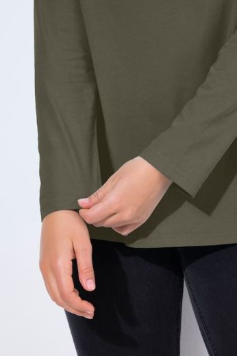Moda za polnejše Majica dugih rukava V ovratnika plus velikost, xxl, Ulla Popken in Johann Popken (JP1880)