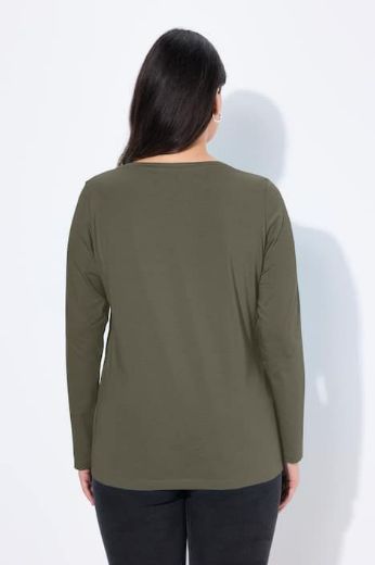 Moda za polnejše Majica dugih rukava V ovratnika plus velikost, xxl, Ulla Popken in Johann Popken (JP1880)