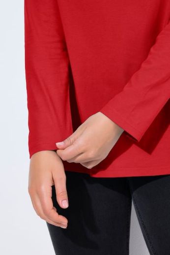 Moda za polnejše Majica dugih rukava V ovratnika plus velikost, xxl, Ulla Popken in Johann Popken (JP1880)