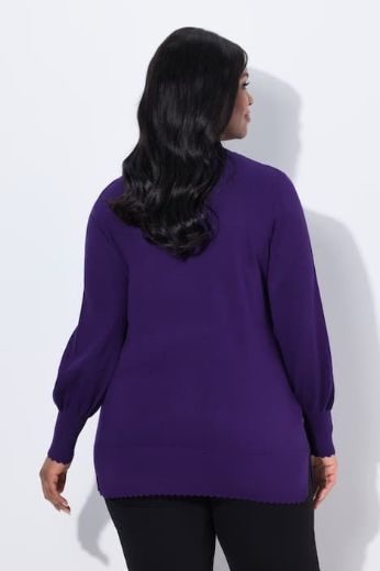 Moda za polnejše Pulover s ukrasnim ovratnikom plus velikost, xxl, Ulla Popken in Johann Popken (JP1880)