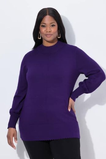 Moda za polnejše Pulover s ukrasnim ovratnikom plus velikost, xxl, Ulla Popken in Johann Popken (JP1880)