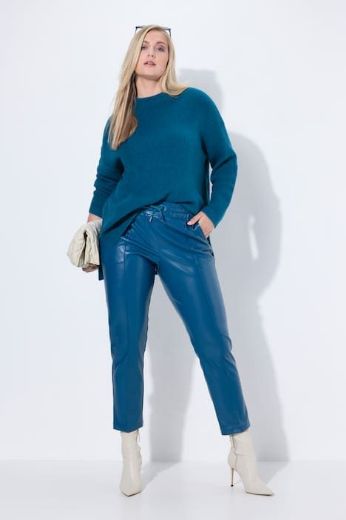 Moda za polnejše Hlače imitacija kože na vezanje plus velikost, xxl, Ulla Popken in Johann Popken (JP1880)