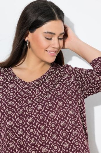 Moda za polnejše Majica 3/4 rukava V ovratnik plus velikost, xxl, Ulla Popken in Johann Popken (JP1880)