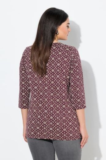 Moda za polnejše Majica 3/4 rukava V ovratnik plus velikost, xxl, Ulla Popken in Johann Popken (JP1880)