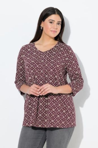 Moda za polnejše Majica 3/4 rukava V ovratnik plus velikost, xxl, Ulla Popken in Johann Popken (JP1880)