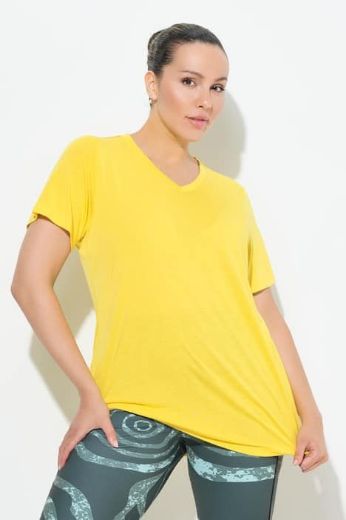 Moda za polnejše Majica funkcionalna V ovratnik plus velikost, xxl, Ulla Popken in Johann Popken (JP1880)