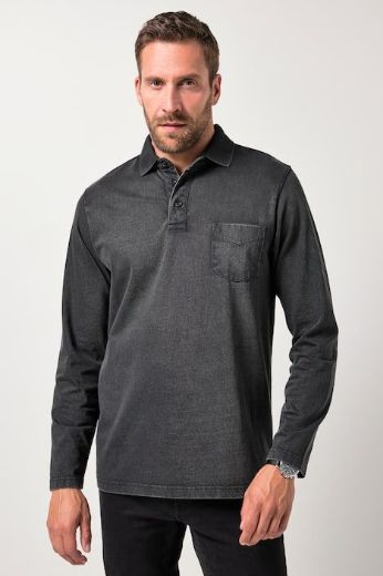 Moda za polnejše Majica Polo dugih rukava plus velikost, xxl, Ulla Popken in Johann Popken (JP1880)