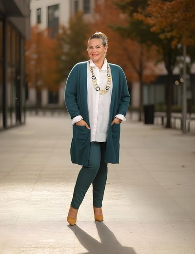 Pletene jakne za polnejše ženske in moške, plus velikost Pletene jakne xxl Ulla Popken in Johann Popken (JP1880)