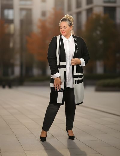 Pleteni puloverji za polnejše ženske in moške, plus velikost Pleteni puloverji xxl Ulla Popken in Johann Popken (JP1880)