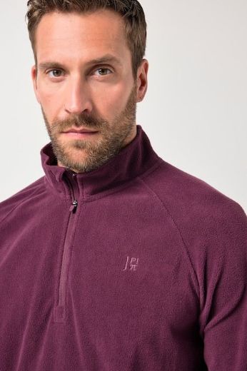 Moda za polnejše Majica dugih rukava od flisa s polu patentnim zatvaračem plus velikost, xxl, Ulla Popken in Johann Popken (JP1880)