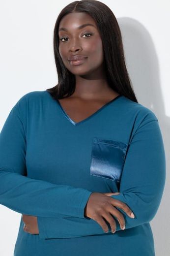 Moda za polnejše Pidžama V ovratnik plus velikost, xxl, Ulla Popken in Johann Popken (JP1880)