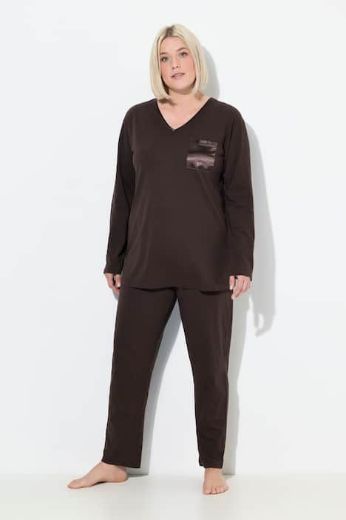Moda za polnejše Pidžama V ovratnik plus velikost, xxl, Ulla Popken in Johann Popken (JP1880)
