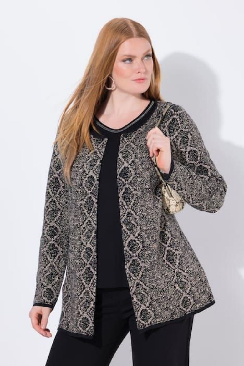 Moda za polnejše Kardigan duhih rukava na kopčanje plus velikost, xxl, Ulla Popken in Johann Popken (JP1880)