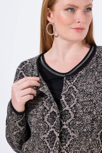 Moda za polnejše Kardigan duhih rukava na kopčanje plus velikost, xxl, Ulla Popken in Johann Popken (JP1880)