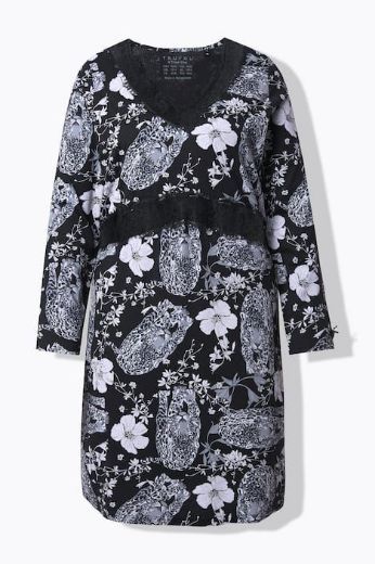 Moda za polnejše Spavaćica dugih rukava plus velikost, xxl, Ulla Popken in Johann Popken (JP1880)