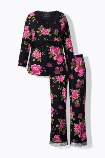 Moda za polnejše Pidžama dugih rukava i dugih nogavica plus velikost, xxl, Ulla Popken in Johann Popken (JP1880)