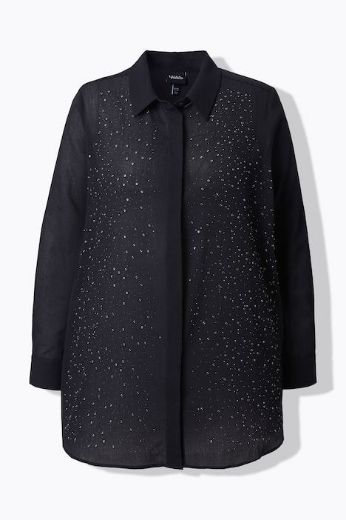 Moda za polnejše Bluza elegantna dugih rukava na skriveno kopčanje plus velikost, xxl, Ulla Popken in Johann Popken (JP1880)