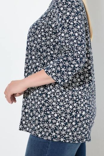 Moda za polnejše Majica 3/4 rukava V ovratnika plus velikost, xxl, Ulla Popken in Johann Popken (JP1880)