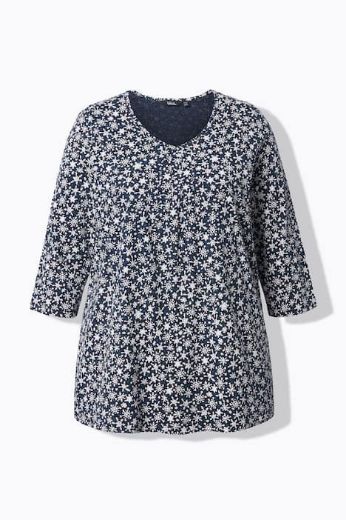 Moda za polnejše Majica 3/4 rukava V ovratnika plus velikost, xxl, Ulla Popken in Johann Popken (JP1880)