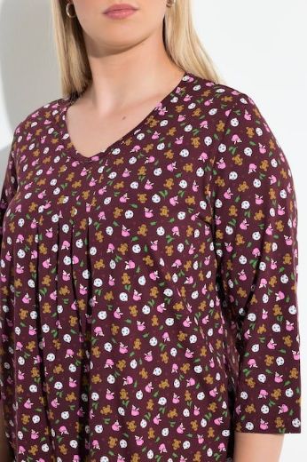 Moda za polnejše Majica 3/4 rukava V ovratnika plus velikost, xxl, Ulla Popken in Johann Popken (JP1880)