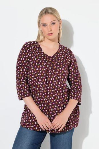 Moda za polnejše Majica 3/4 rukava V ovratnika plus velikost, xxl, Ulla Popken in Johann Popken (JP1880)