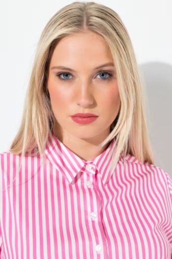 Moda za polnejše Košulja s prugama na kopčanje plus velikost, xxl, Ulla Popken in Johann Popken (JP1880)