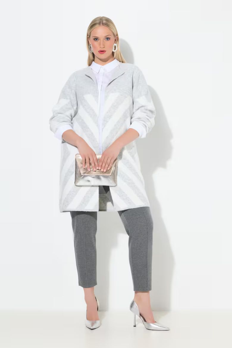 Moda za polnejše Kardigan otvorenog oblika s prugama plus velikost, xxl, Ulla Popken in Johann Popken (JP1880)