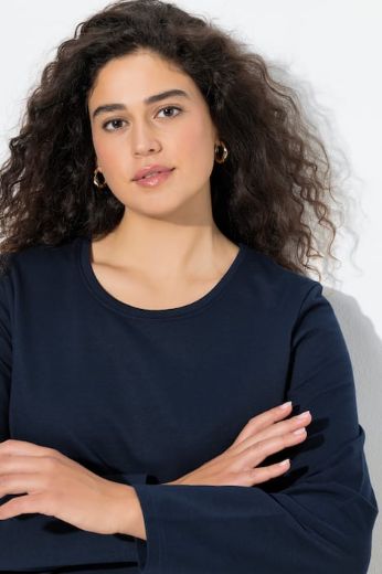 Moda za polnejše Majica dugih rukava okruglog ovratnika plus velikost, xxl, Ulla Popken in Johann Popken (JP1880)