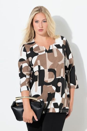 Moda za polnejše Majica 3/4 rukava plus velikost, xxl, Ulla Popken in Johann Popken (JP1880)