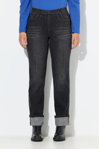 Moda za polnejše Traperice širokih ravnih nogavica plus velikost, xxl, Ulla Popken in Johann Popken (JP1880)