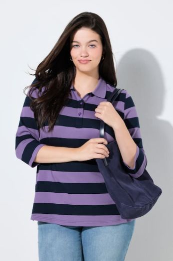 Moda za polnejše Majica Polo 3/4 rukava plus velikost, xxl, Ulla Popken in Johann Popken (JP1880)