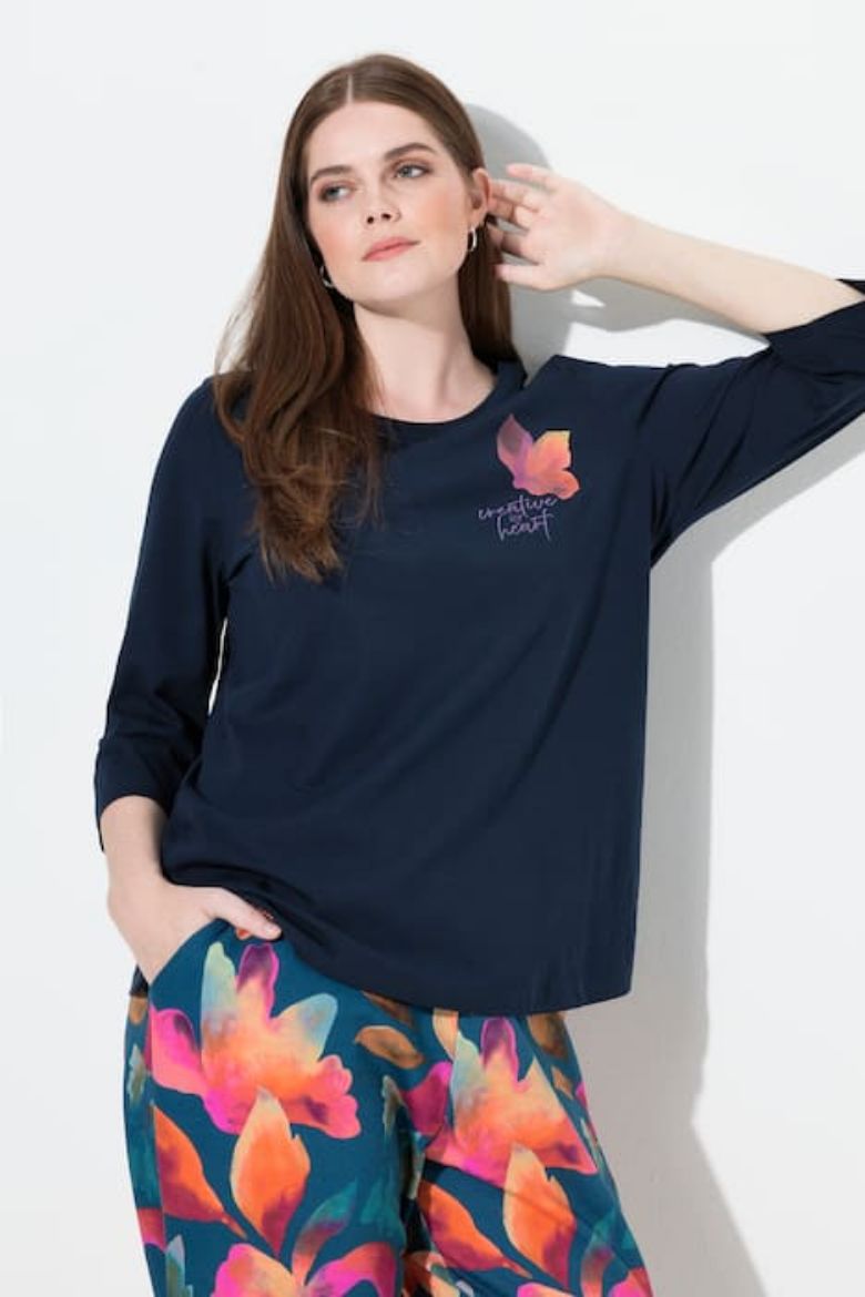 Moda za polnejše Majica 3/4 rukava plus velikost, xxl, Ulla Popken in Johann Popken (JP1880)