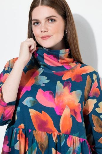 Moda za polnejše Haljina maxi 3/4 rukava plus velikost, xxl, Ulla Popken in Johann Popken (JP1880)