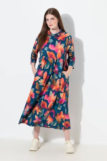 Moda za polnejše Haljina maxi 3/4 rukava plus velikost, xxl, Ulla Popken in Johann Popken (JP1880)