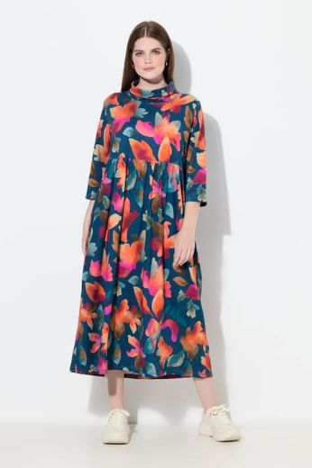 Moda za polnejše Haljina maxi 3/4 rukava plus velikost, xxl, Ulla Popken in Johann Popken (JP1880)