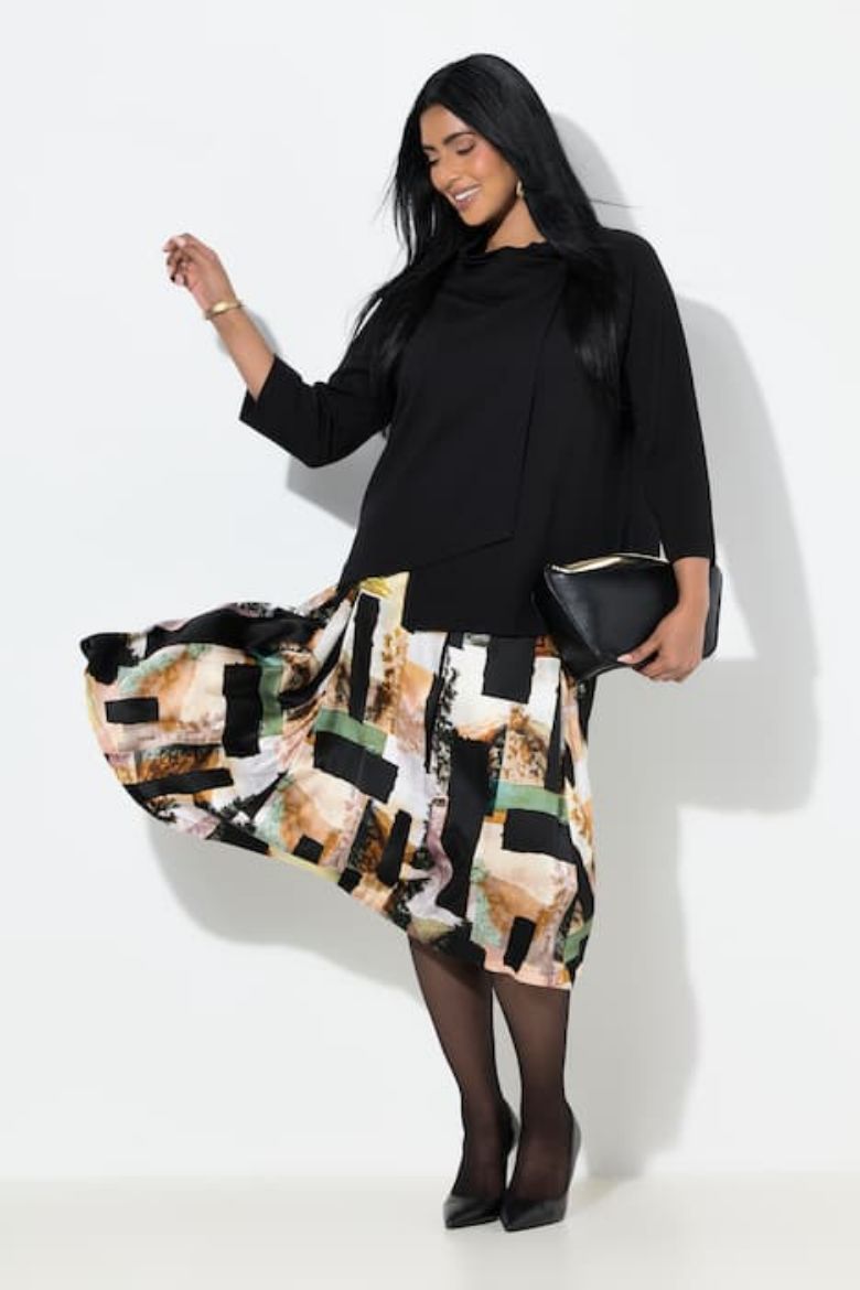 Moda za polnejše Suknja midi A kroja plus velikost, xxl, Ulla Popken in Johann Popken (JP1880)