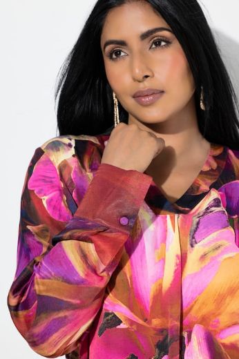 Moda za polnejše Bluza dugih rukava V ovratnika plus velikost, xxl, Ulla Popken in Johann Popken (JP1880)