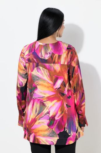 Moda za polnejše Bluza dugih rukava V ovratnika plus velikost, xxl, Ulla Popken in Johann Popken (JP1880)