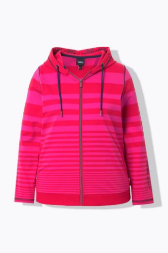 Moda za polnejše Majica na pruge s patentnim zatvaračem plus velikost, xxl, Ulla Popken in Johann Popken (JP1880)