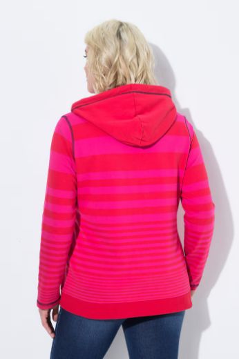 Moda za polnejše Majica na pruge s patentnim zatvaračem plus velikost, xxl, Ulla Popken in Johann Popken (JP1880)