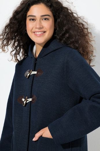 Moda za polnejše Kaput na kopčanje s kapuljačom plus velikost, xxl, Ulla Popken in Johann Popken (JP1880)