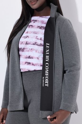 Moda za polnejše Majica dugih rukava s patentnim zatvaračem plus velikost, xxl, Ulla Popken in Johann Popken (JP1880)