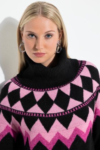 Moda za polnejše Pulover dugih rukava povišenog ovratnika plus velikost, xxl, Ulla Popken in Johann Popken (JP1880)