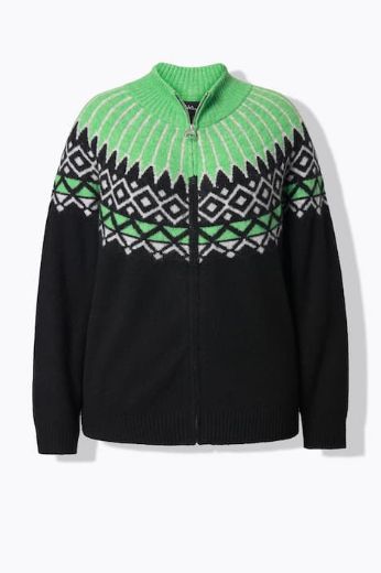 Moda za polnejše Kardigan pleteni s patentnim zatvaračem plus velikost, xxl, Ulla Popken in Johann Popken (JP1880)