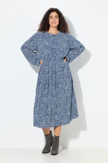 Moda za polnejše Haljina midi dugih rukava plus velikost, xxl, Ulla Popken in Johann Popken (JP1880)